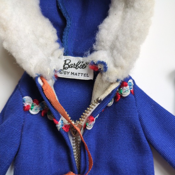 Vintage 60s Barbie #948 Ski Queen Clothing Outfit - Jacket Boots Poles Pants - Picture 4 of 9
